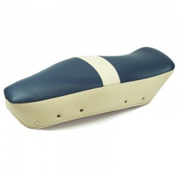 Blue and cream saddle cover