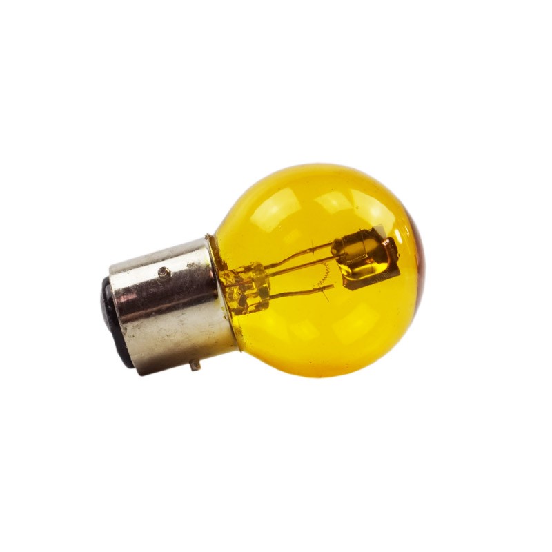 Ampoule JAUNE avant 6 V 25/25W (3 ergots)